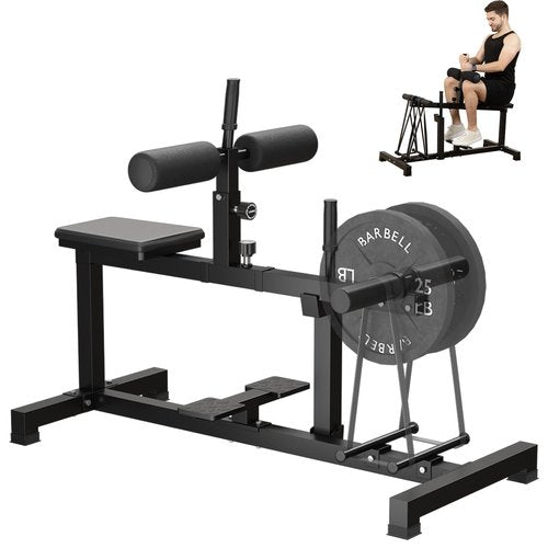Cofiyard Calf Raise Machine, Seated Calf Workout Machine with Band Pegs, Leg Training Home Gym Equipment