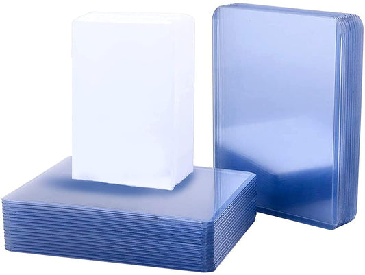 150 Pack Trading Card Sleeves, Toploaders Consist 50 Hard Plastic Card Protectors + 100 Clear Soft Sleeves for Baseball Game Sports Collectible Trading Card（3" x 4" regular）