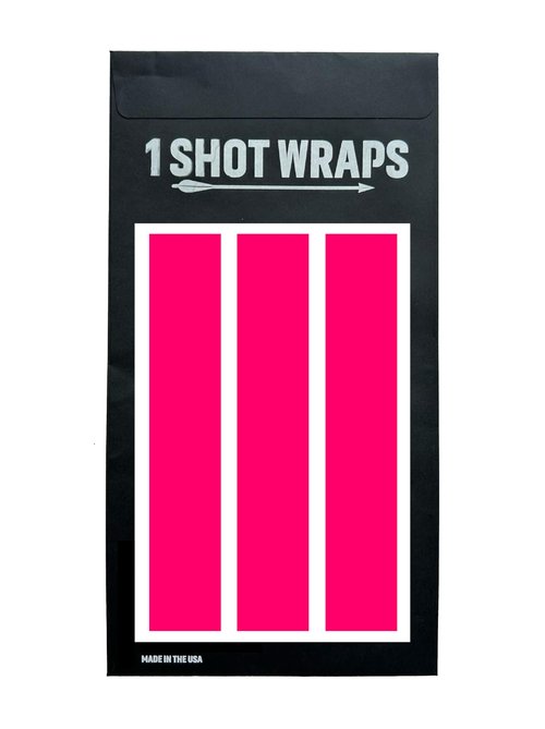 Arrow Wraps for Carbon Shafts - Glossy, Bright Colors- Pack of 15- Various Lengths and Widths. (1.25" Width, Glossy Pink, 7" Length)