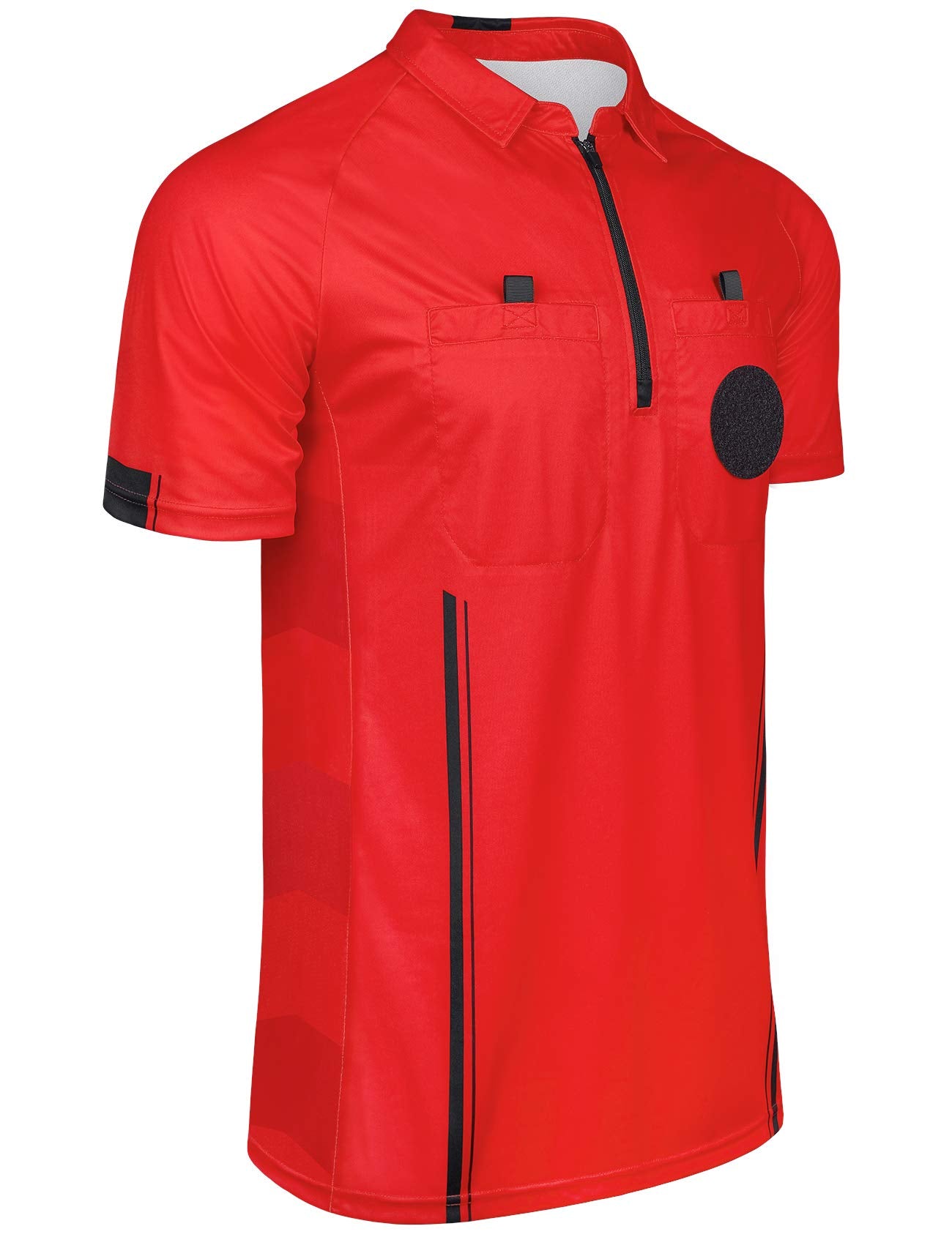 FitsT4 Sports Pro Soccer Referee Jersey Short Sleeve Youth Ref Shirts Red XX-Small