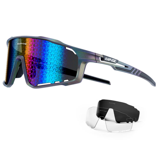 KAPVOE Polarized Cycling Glasses for Men Women Mountain Bike Sunglasses MTB Goggles TR90 Sport Sunglasses UV400 Protection Biking Bicycle Riding Running Triathlon Baseball Golf Cycle