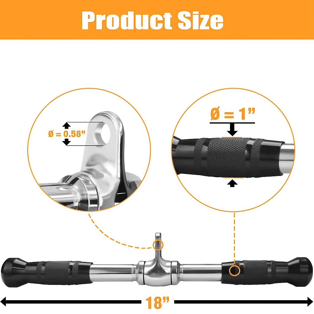 WNOEY Cable Machine Attachment, LAT Pulldown Attachments, Home Gym Accessories, Triceps Pull Down Attachment (Double D Handle + TricepRope + Vshaped bar)