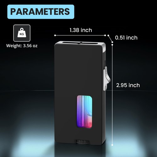 Cool Lighters for Men, Butane Refillable Lighter, Vintage Lighters with Unique Shake Ignition, Visible Gas Tank, Adjustable Wide Flat Soft Flame Lighter, Novelty Gifts Idea for Men Women, No Fuel