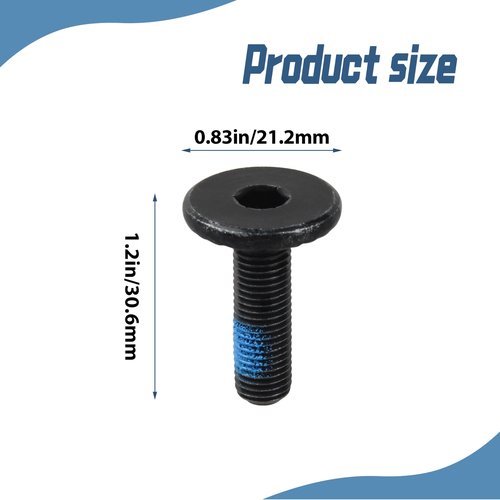 Cawla 8 Spline CHROMOLY BMX Spindle Screws for 19mm Bottom Bracket(Set of 2)