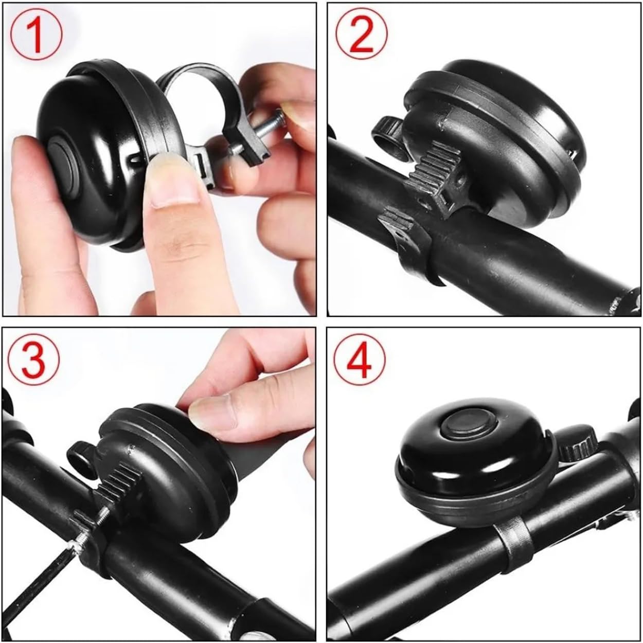 Bike Bell Aluminum Bicycle Bell with Loud Clear Sound Mountain Road Bicycle Handlebars Bell for Adults Kids