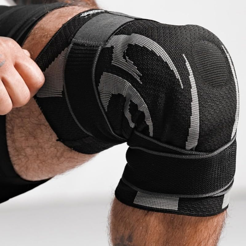 Anaconda Knee Brace with Stabilizers (Medium) - Compression Support Sleeve for Left/Right Leg, Gel Pad & Spring Stabilizers