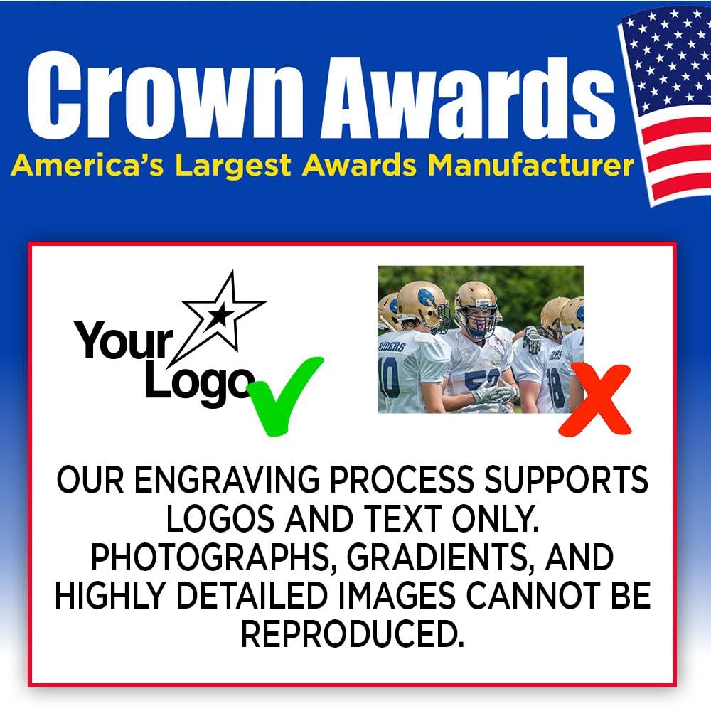 Crown Awards Custom Logo Corporate Award, 6.3" H Incline Slant Skyline Recognition Acrylic Trophy Includes Free Custom Art and Personalized Engraving Prime