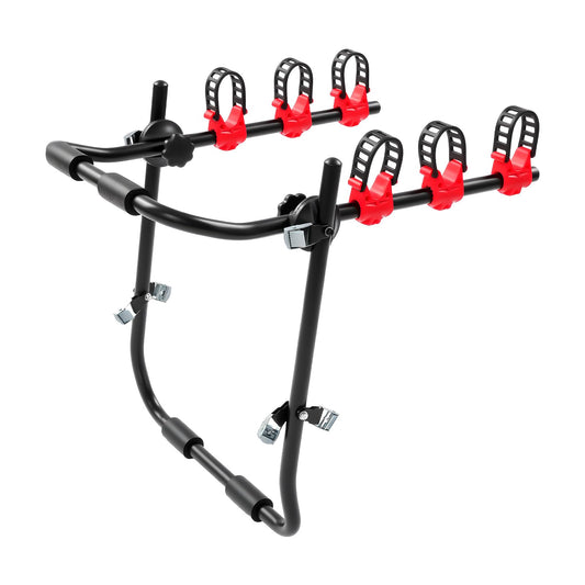 3-Bike Trunk Mount Rack for Cars, SUVs & Minivans – Heavy Duty 44.1 lbs Capacity Bike Carrier with Anti-Slip Slots & Soft Pads