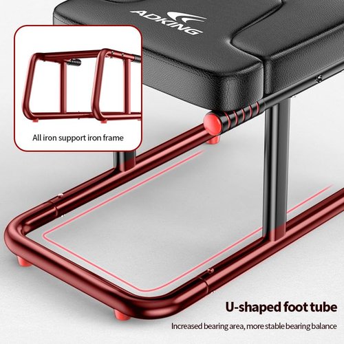 PEENHO Multi-Functional U-Shaped Stool Chair – 250KG Capacity, Double Armrest, Non-Slip Yoga Fitness Aid, Thick Breathable Mat, Home & Gym Stability Stool (Black)