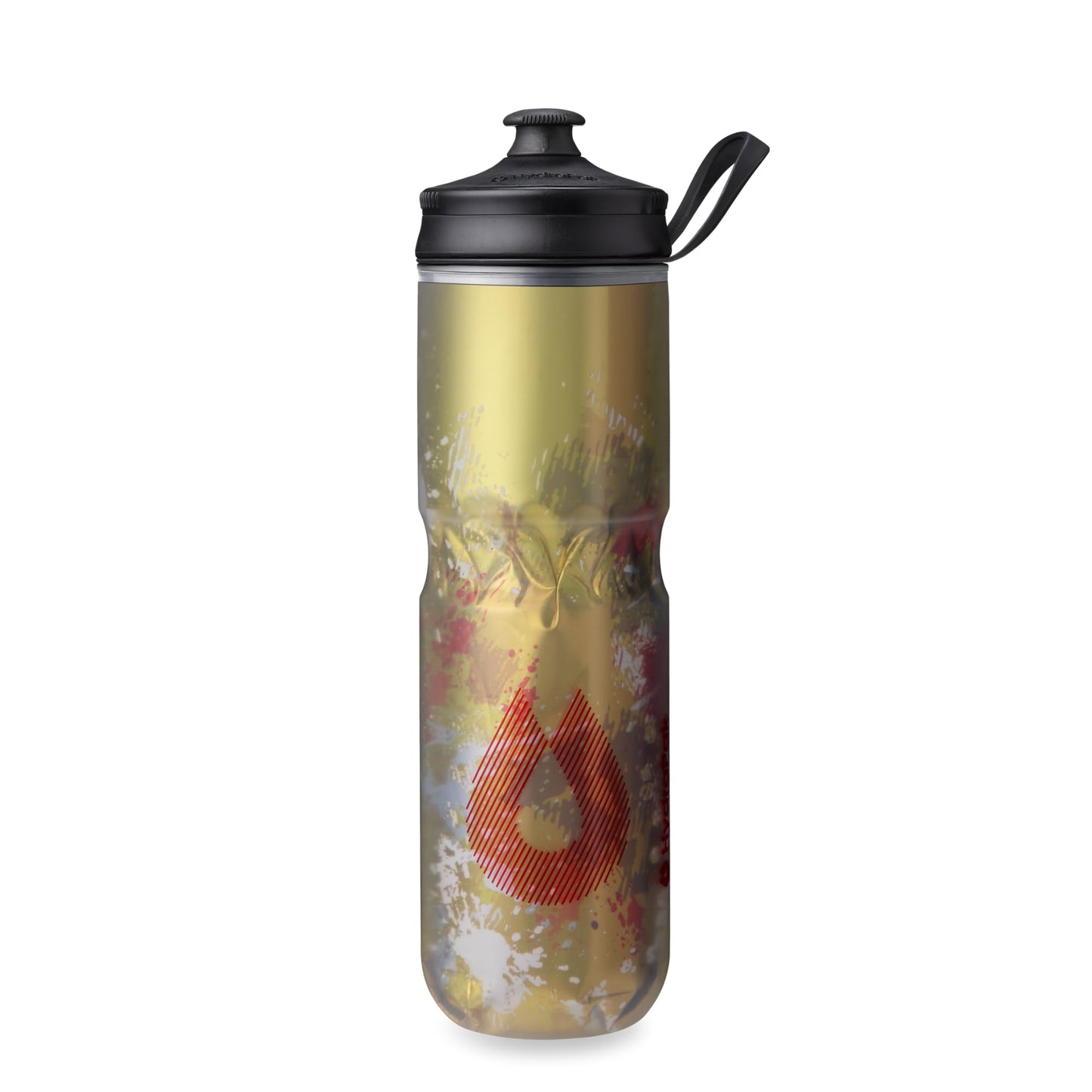 HydraPak | Polar Bottle - Polar Sport Insulated Water Bottle - BPA-Free, Sport & Bike Squeeze Bottle with Handle (Splash Gold, 700ml / 24oz)