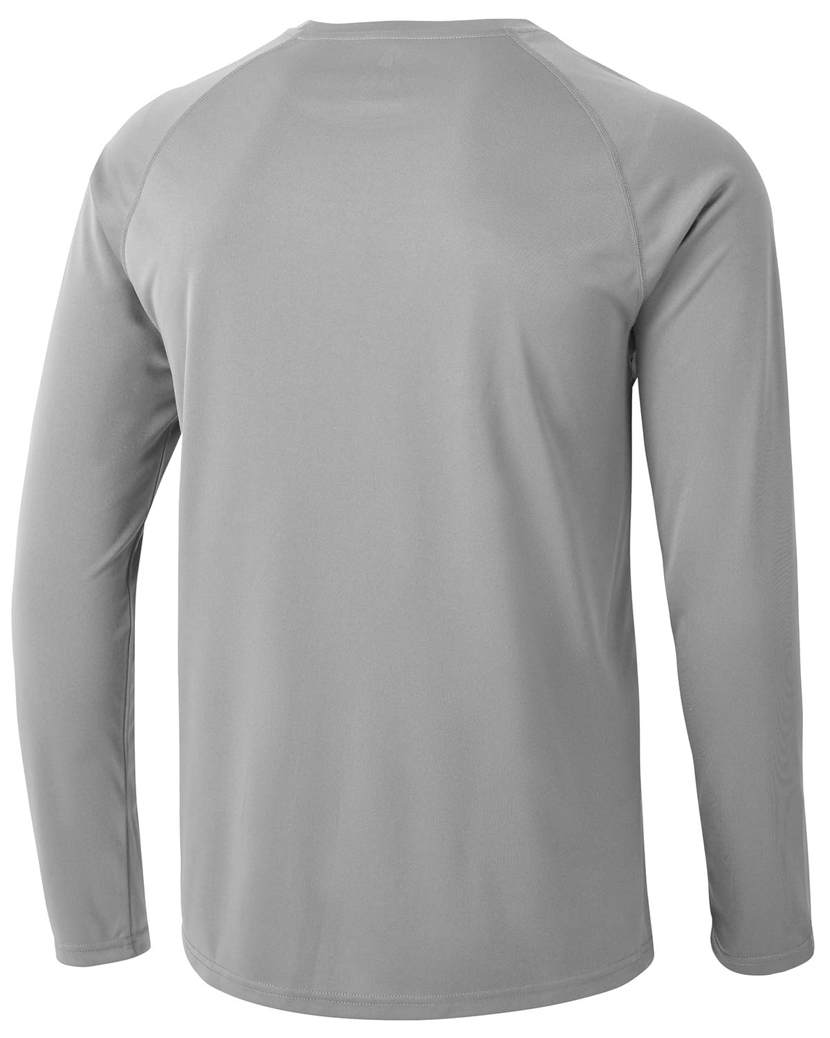 TBMPOY Men's Hiking Shirts Waterproof Dry Fit Athletic T-Shirts SPF Long Sleeve Safari Shirts Outdoor Work Swim Fishing Tops Light Grey XXXL