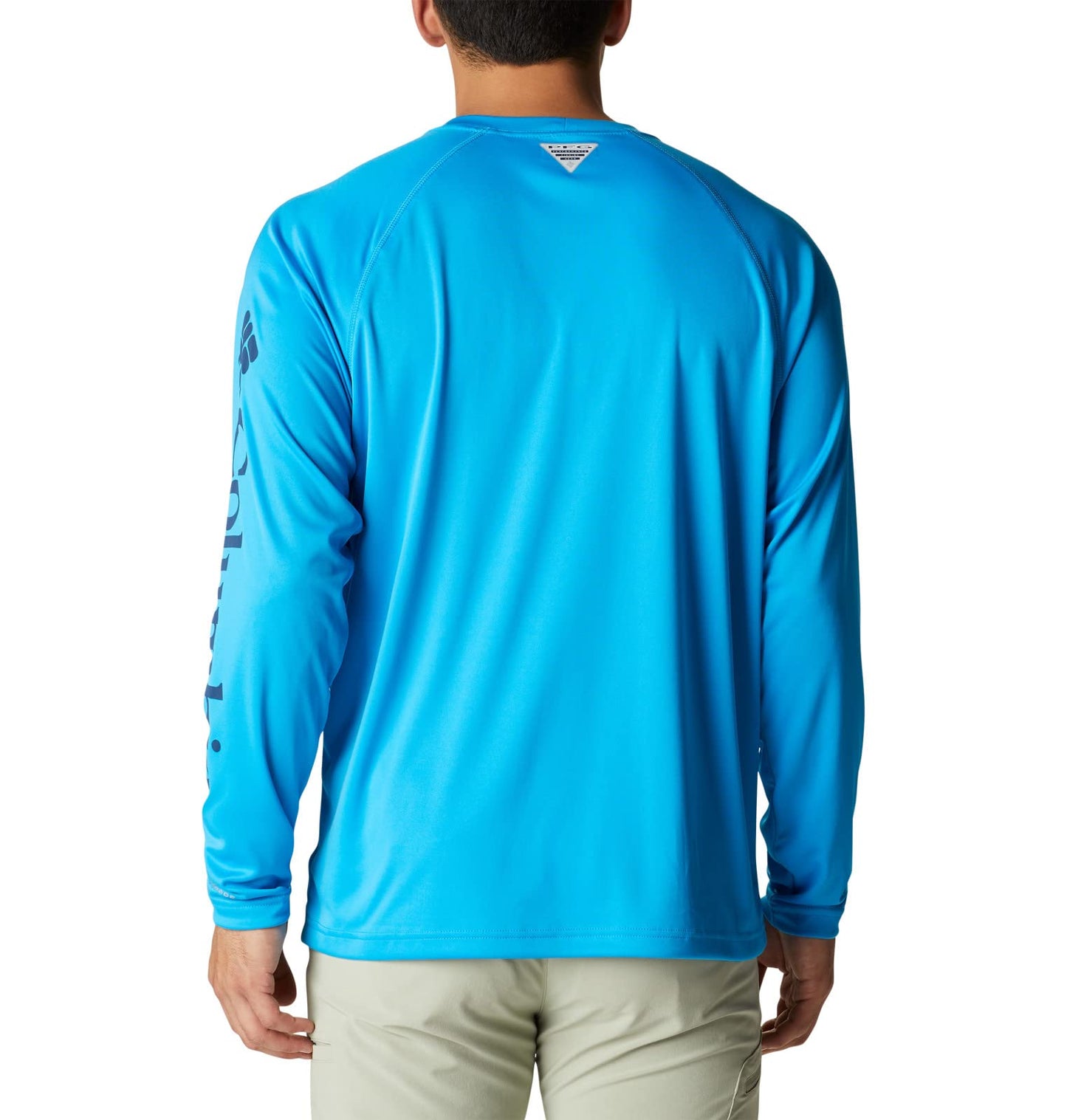 Columbia Men's Terminal Tackle Long Sleeve Shirt, Compass Blue/Carbon Logo, 5X Big