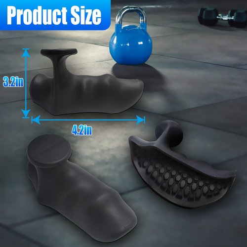 HSFOOYL Weight Lifting Grips for Men Women Deadlifts, Ergonomics Anti-Slip Workout Grips for Weight Lifting, Pull-Ups, Gym Training and Exercise (Black-1pair)