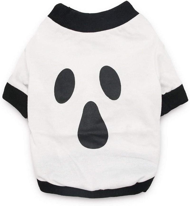 Variation of THIS listing: Halloween Dog Ghost Hoodie - Small/Medium Pets Costume Tee (Large)
