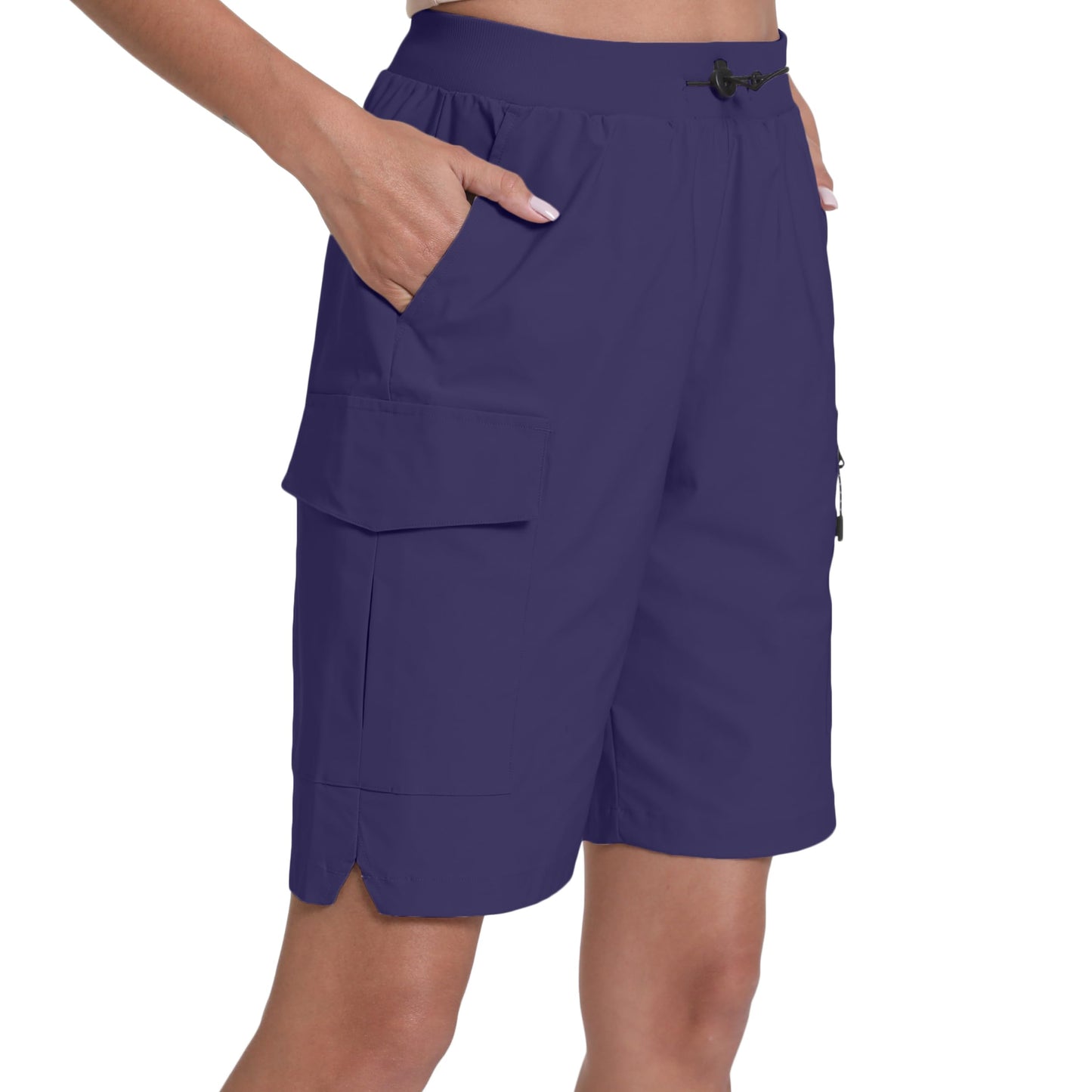 zsenoxaxi Women's Hiking Cargo Shorts Quick Dry Lightweight Shorts for Travel Athletic Golf Casual(Twilight,XL)