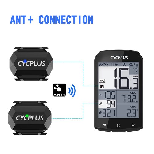 CYCPLUS Bike Speed and Cadence Sensor, Wireless Cycling Speed Sensor Ant+/Bluetooth