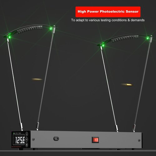 Ballistic Precision Chronograph, Slingshot Bullet Bow Velocity Speed Tester with MPS/FPS Joules Readings