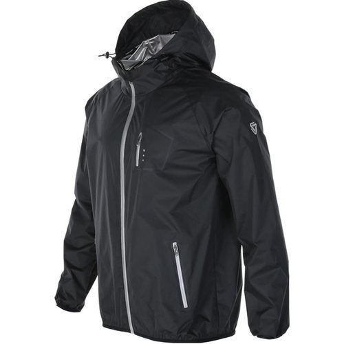 scosao Sauna Suit for Men Sweat Sauna Jacket Gym Workout Exercise Sweat Suits Long Sleeve Zipper Shirt with Hood Top,Black,XXL