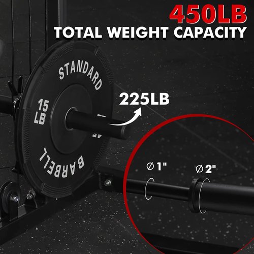 Mikolo LAT Pulldown Machine, LAT Row Cable Machine with Leg Hold Down Attachment, LAT Tower with Cable Row Attachment, Cable Machine Home Gym, Red