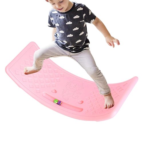 Wobble Board,Balance Board,2025 New Curved Rocking Seesaw Balance Boards Balance Popping Board Non Slip Sensory Training Balance Beam Equipment For 𝐁oys 𝐆irls, Hold Up To 25Kg For Indoor Use