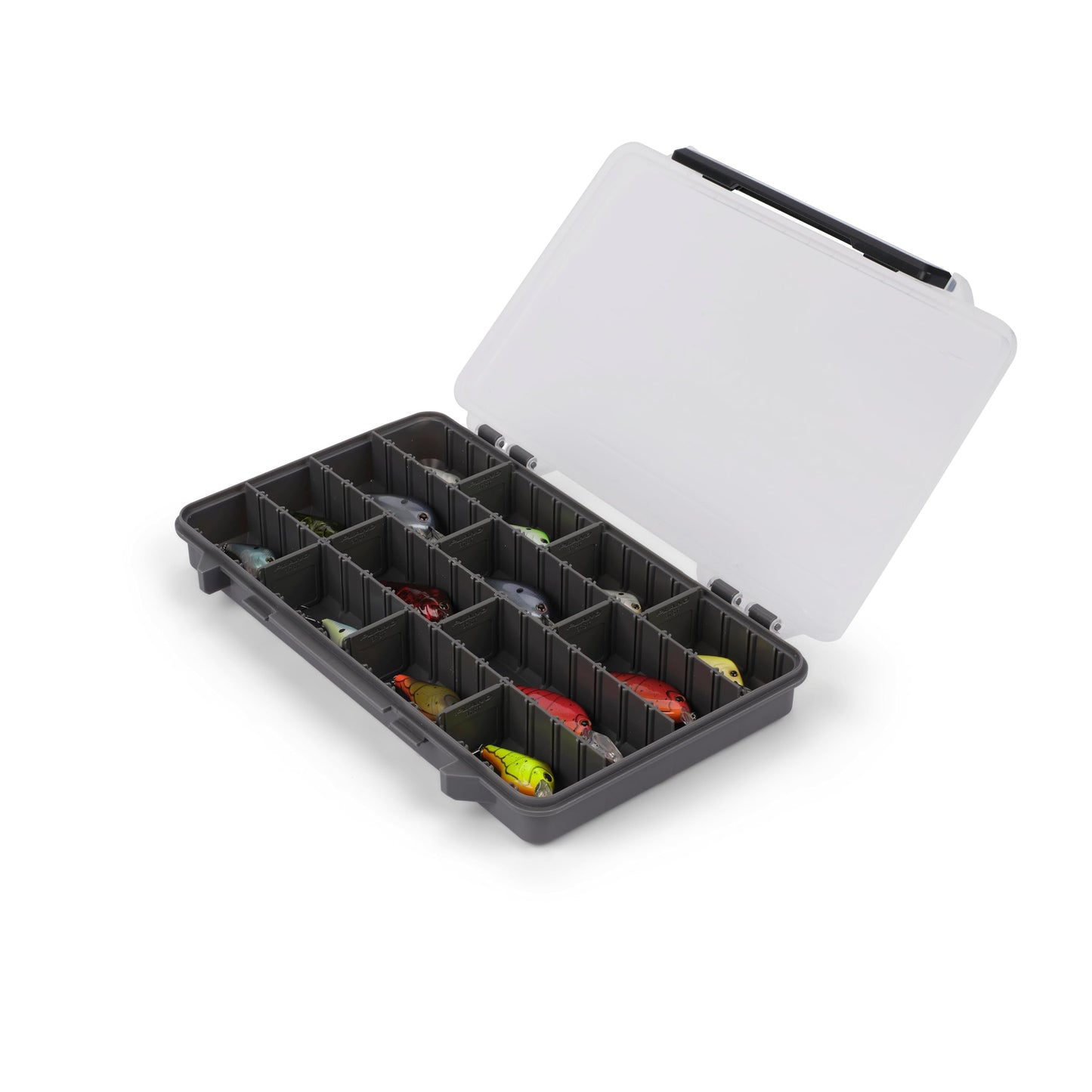 Plano StowAway 3700 Stow Tackle Box, 4 Pack, with Corrosion-Preventive Rustricor, Single Latch Design, Transparent DuraView Lid, Stackable Storage for Fishing Bait, Lures and Gear