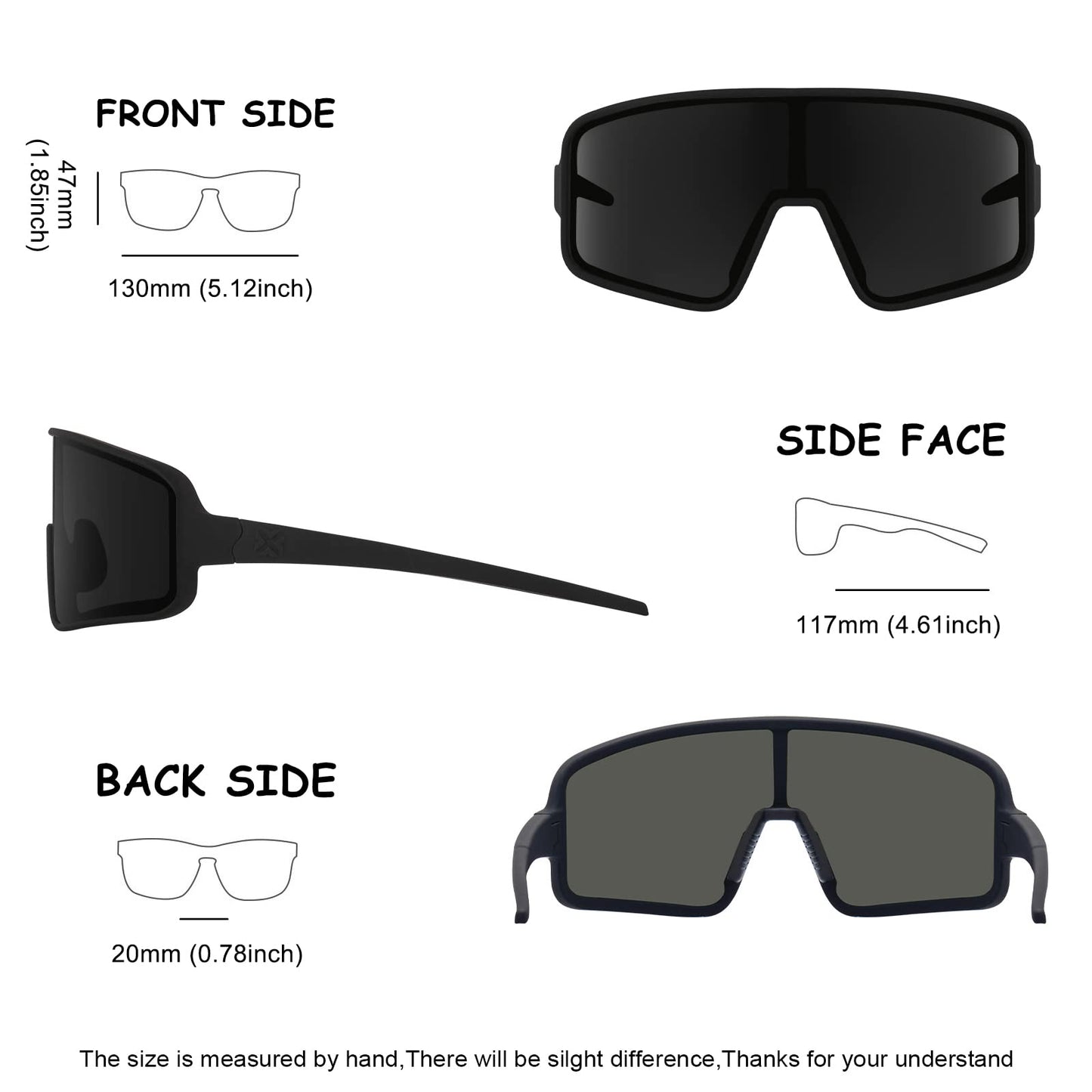 MAXJULI Youth Polarized Sunglasses for Boys and Girls, Windproof Outdoor Baseball Sports Cycling UV400 Protection Sun Glasses 7705(Grey-Red/Black)