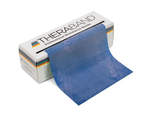 THERABAND Resistance Bands, 6 Yard Roll Professional Latex Elastic Band For Upper & Lower Body, Core Exercise, Physical Therapy, Pilates, Home Workouts, Rehab, Blue, Extra Heavy, Intermediate Level 2