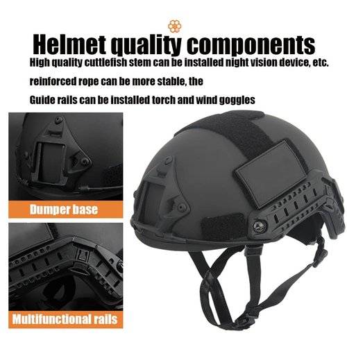 CS Outdoor Paintball Game Fast Camouflage Tactical Helmet Binocular Night Vision Device Model Torch Set Military Fan Equipment (Color : CB)