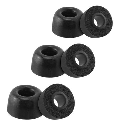 NANLANFAN Memory Foam Eartips Compatible with Denon Perl Pro, Ultimate Comfort, 3 Pairs (S/M/L, Black)