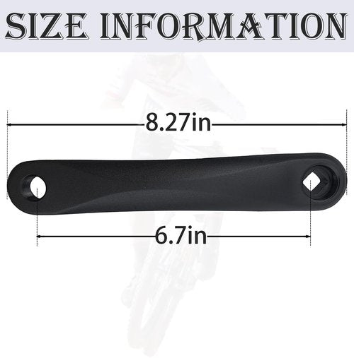 THALOUS Universal Bike Crank Arm 170mm Bicycle Left Crank Arm Available in Diamond Hole for MTB Mountain Bike Road Bike Ebike City Bike Exercise Bike