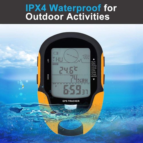 Handheld GPS Navigation for Hikers,GPS Navigation Receptor USB Portable Rechargeable Digital Altimeter Barometer LCD Thermometer with LED Flashlight for Cam Hiking Climbing Outdoor Sport