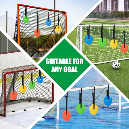 Soccer Goal Target Set with Discs & Adjustable Straps - Multi-Color 4 Pack