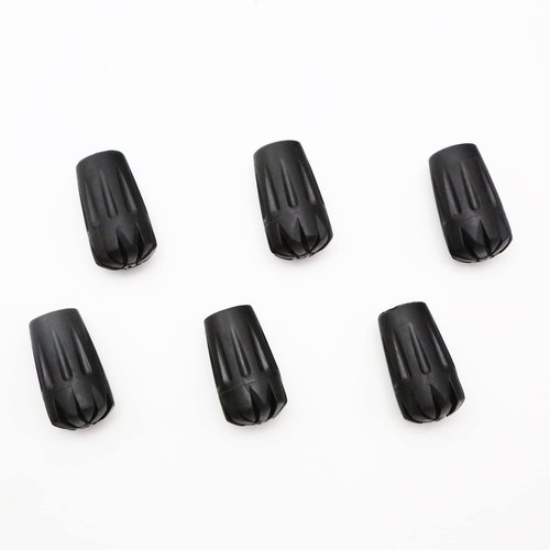 TREKOLOGY Trekking Pole Tips - Walking Sticks Replacement Tip Protectors - 11mm Hole Diameter - Fit Most Standard Hiking Poles (4pc Pack)