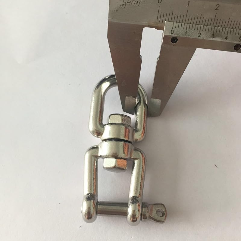 Marine Stainless Steel 316 Jaw & Eye Swivel Ring 1/4"–1/2" — Variation: 3/8 inch