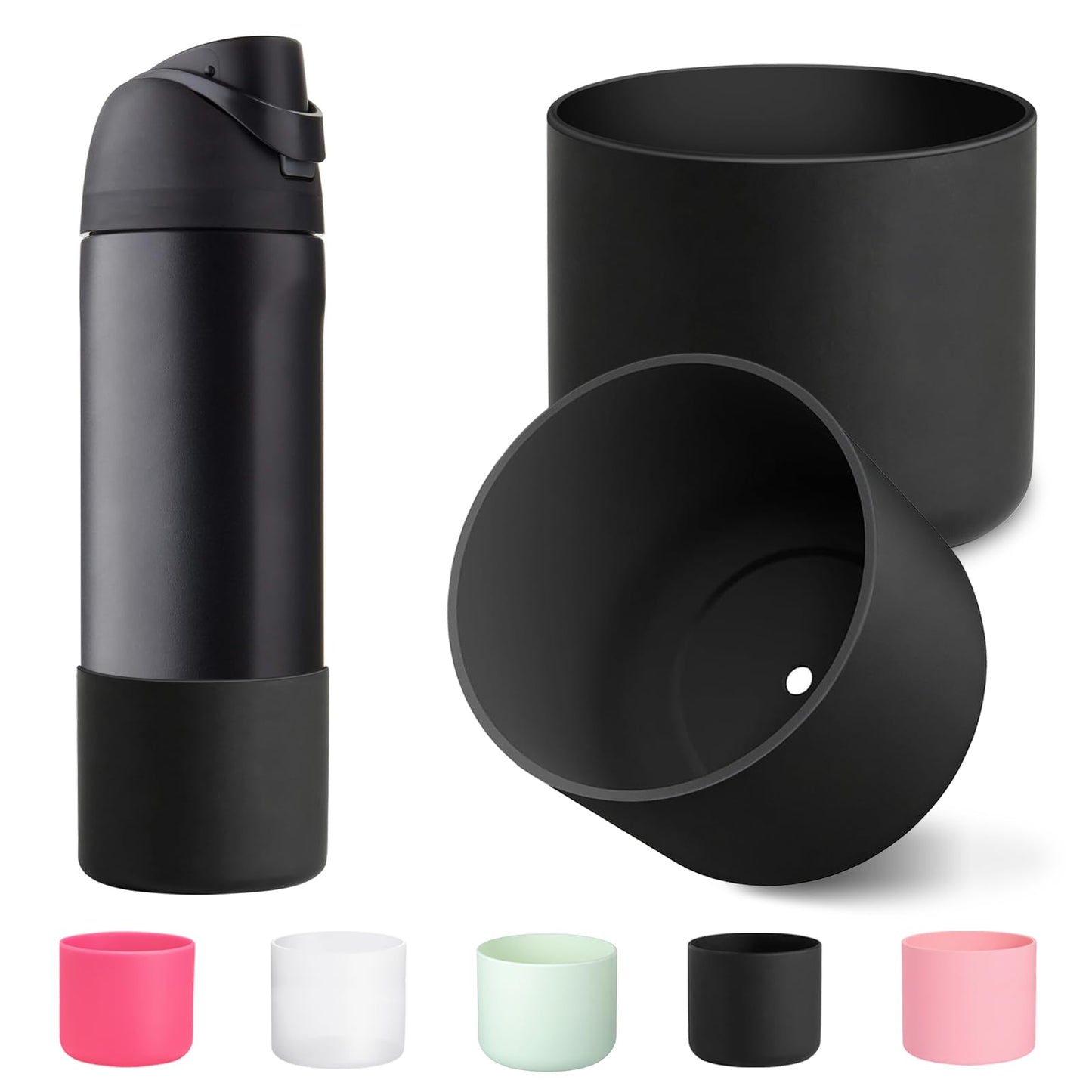2-Pack Silicone Boot for Owala 24 oz Water Bottles, Anti-Slip Protective
