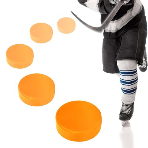AceFox Weighted Ice Hockey Pucks Heavy Training Puck, 10 oz, Diameter 3'' Thickness 1'', 6 Pack