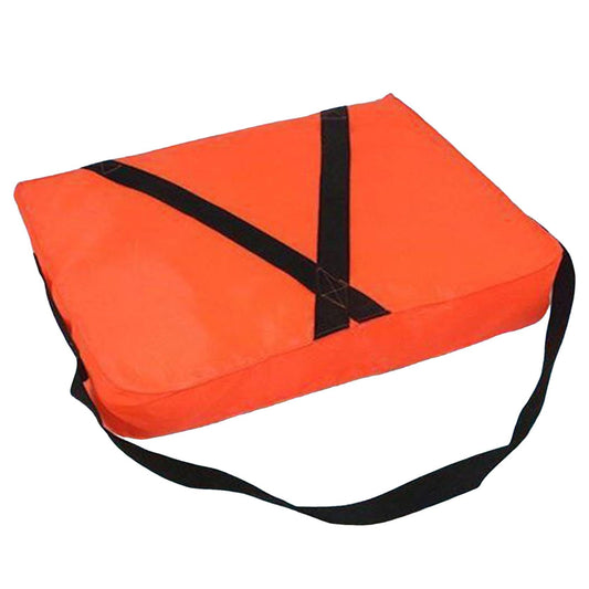 18x14in Boat Throwable Flotation Device, Waterproof Throwable Flotation Device Coast, Throwable Flotation Device with Strap, Emergency Marine Foam Flotation Cushion for Boating & Swimming (Orange)