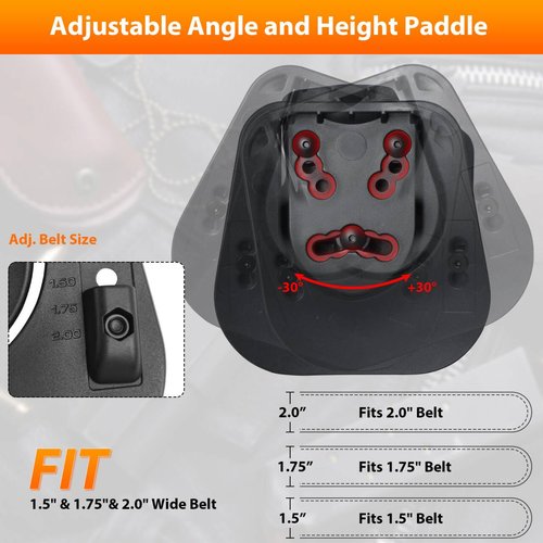 Cavebear OWB Paddle Holster - Fits 442 642 637 etc.Most Types of S&W J Frame Revolver,Adj.Cant & Retention,Fast Draw,Outside Waistband Carry- Right Hand