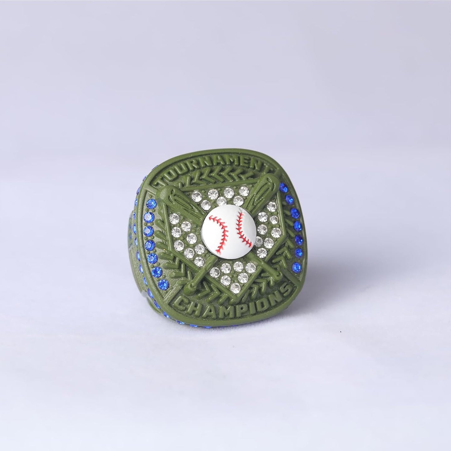 12 pcs Pack Baseball Tournament Options Championship Ring Trophy on Side Size 9