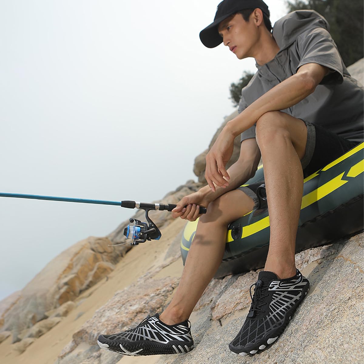 ELETON Barefoot Shoes Women Men Footwear, Wide Toe Box Hiking Zero Drop Non-Slip Quick-Dry River Boat Pool Beach Water Shoes, Lightweight Swimming Running Walking Sneakers Unisex