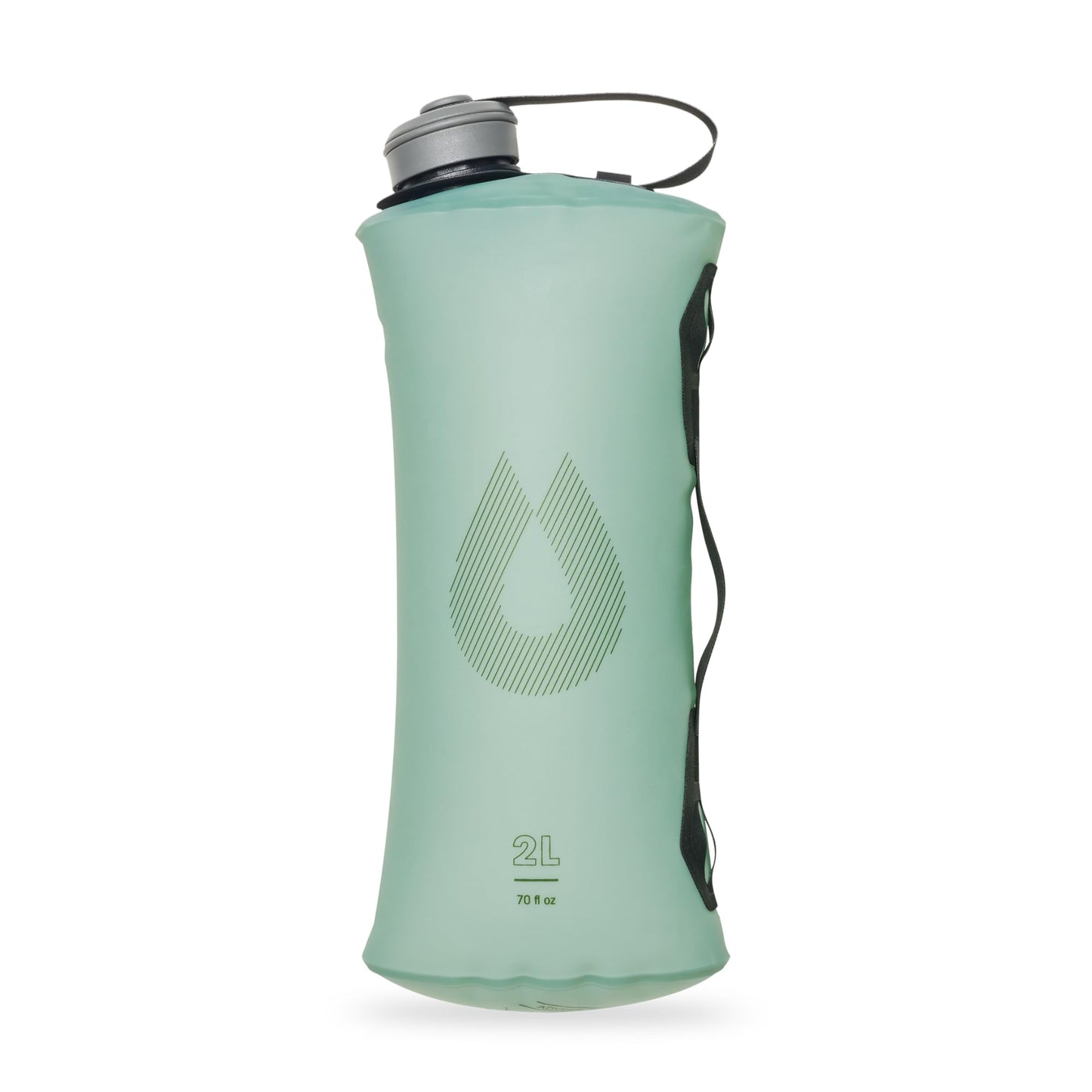 HydraPak Seeker - Collapsible Camping Water Storage (2L) - BPA & PVC Free, Hydration Reservoir Bag, Leak Proof - Sutro Green