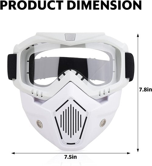 YScare Tactical Mask Compatible with Nerf Rival, Apollo, Zeus, Khaos,Atlas, & Artemis Blasters Rival Airsoft Mask,Black Detachable Masks with Goggles for Shooting Game Cycling Christmas Cosplay Party…