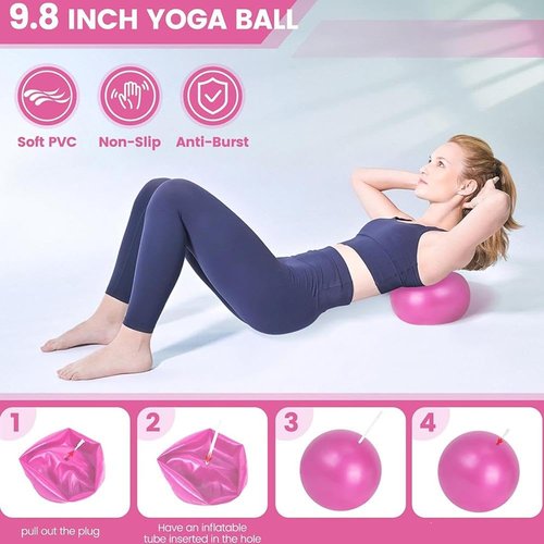Pilates Essentials Kit for Women, 13Pcs Pilates Equipment Accessories, 2025 New Equipment Pilates Magic Ring Booty Bands, Hip Exercise Band Yoga Ball 25cm Figure 8 Resistance Band