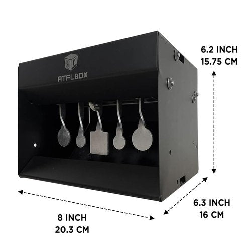 Atflbox Pellet Gun Target Trap Resets with Center Shot, Metal Airgun Rifle Bullet Trap Shooting Target for Backyard, Outdoor, Indoor