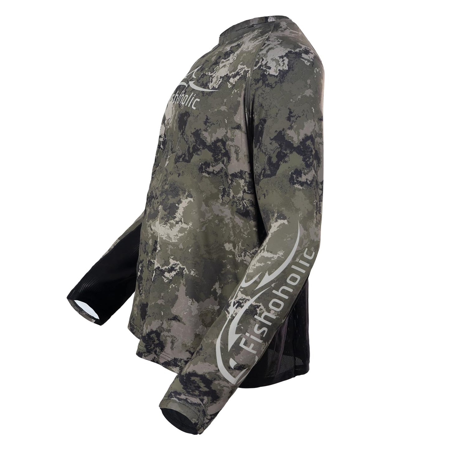 Fishoholic UPF 50 Performance Fishing Shirt - Long Sleeve - Loose Keg Fit - Breathable Quick Dry Sun Protection