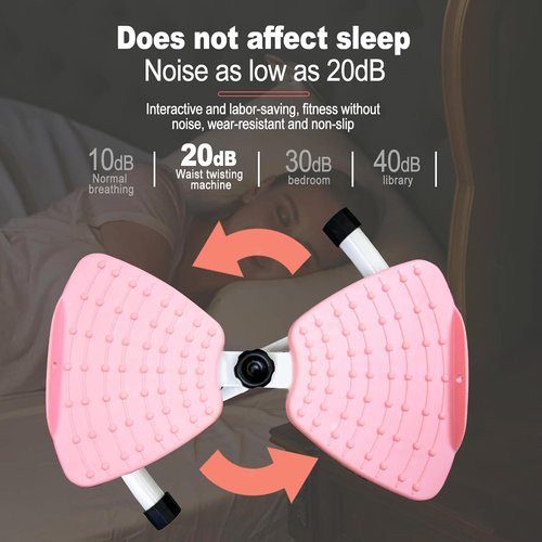 ensthee Waist Twister Machine with Resistance Bands, Non-Slip Exercise Twist Boards, Noiseless Ab Twister for Foot Massage and Belly Fat Loss, Home Gym Equipment for Men Women Core Strength