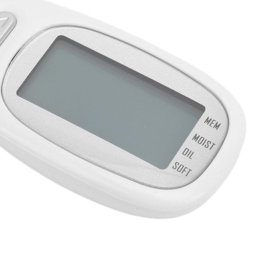 Skin Hydration Tester Facial Analyzer Water Oil Meter Home Travel Beauty Salon White