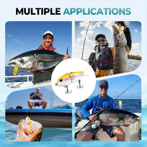 Mini Glide Bait for Bass Fishing, Slow Sinking Wide S Motion Smooth Glide Baits for Freshwater and Saltwater, Amazing Fishing Gear Gifts for Family (Style 1)