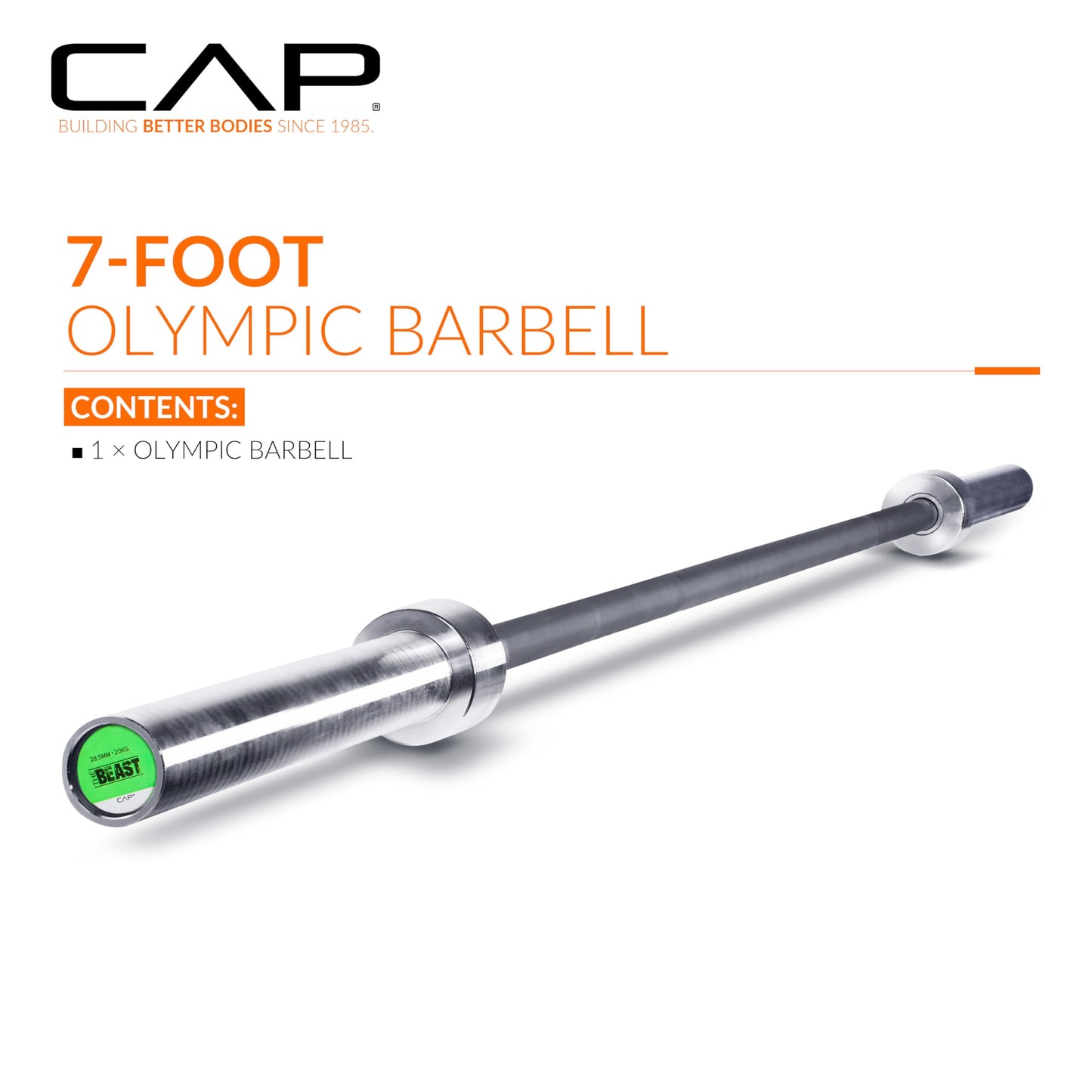 CAP The Beast 7ft Olympic Barbell, Pro Series, 1,200lb Capacity