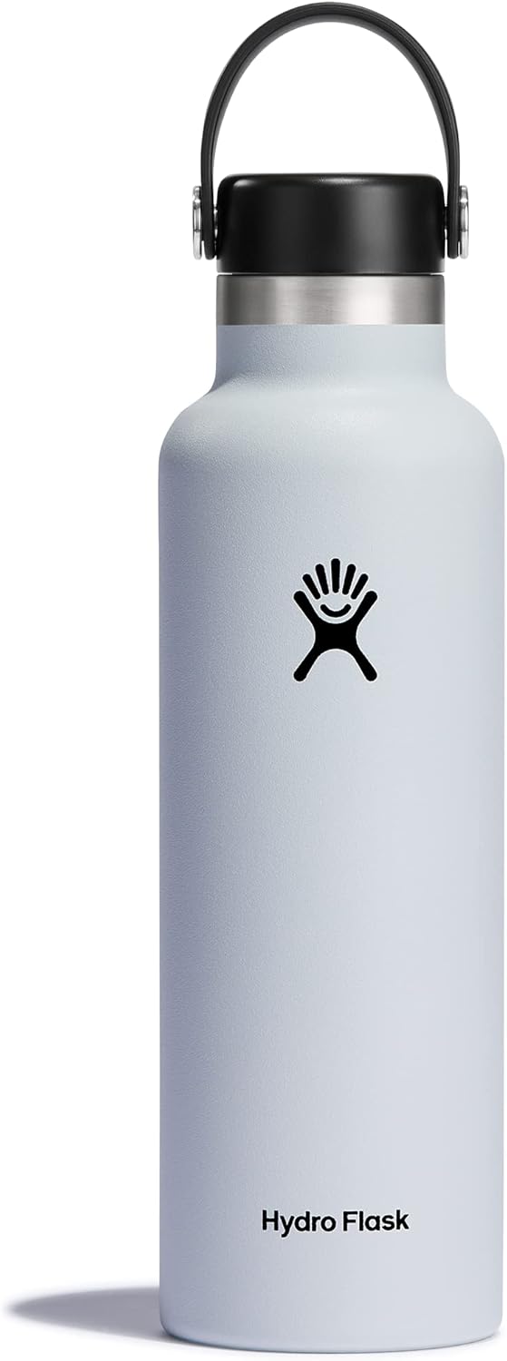 Hydro Flask Water Bottle - Insulated Stainless Steel - Non Spill, Leakproof in 24 Oz White